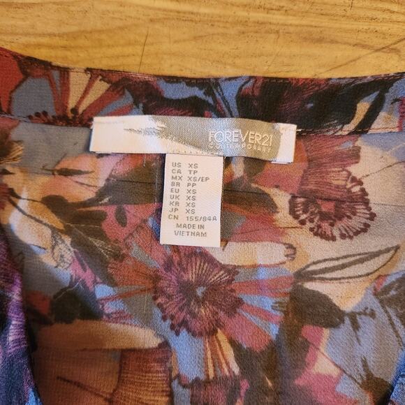 Forever 21 Floral See-through Knee-length Dress Size XS - Picture 5 of 9